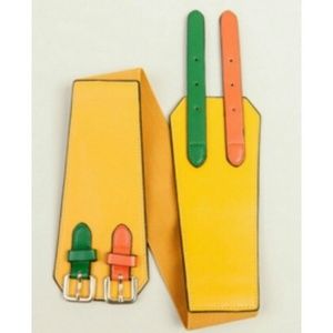 Mustard Double Strap Waist Belt